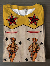 Frauen Western Print T-Shirt